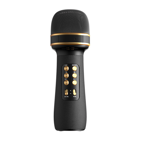 Trådlös bluetooth Mikrofon FM Radio Audio Integrerad kondensatormikrofon