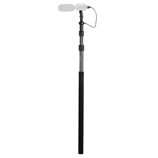 BOYA BY-PB25 kolfiberfällbara mikrofon Boompoles med intern XLR-kabel 1 till 2,5 m Micro Boom Pole