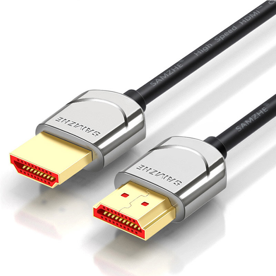 SAMZHE 4K * 2K HDMI 2.0-kabel Metallanslutning HDMI Högupplöst videokabel för Laptop TV Xbox Displayer Computer
