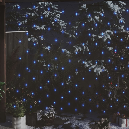 vidaXL Jouluvaloverkko sininen 3x3 m 306 LED-valoa ulos/sisälle