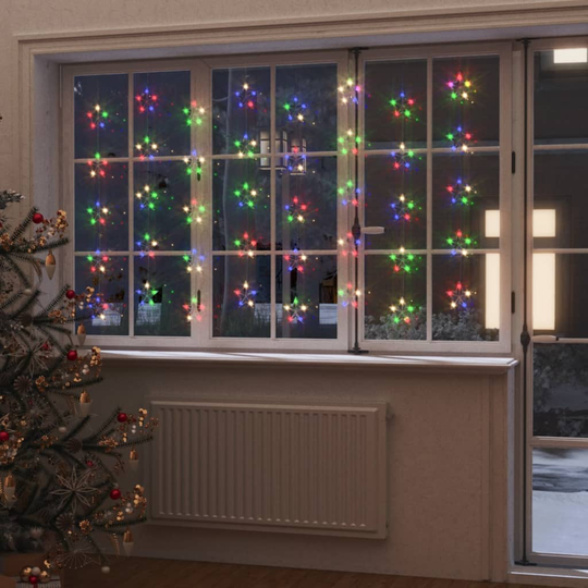vidaXL LED-valoverho tähtikeijuvalot 200 LEDiä värikäs