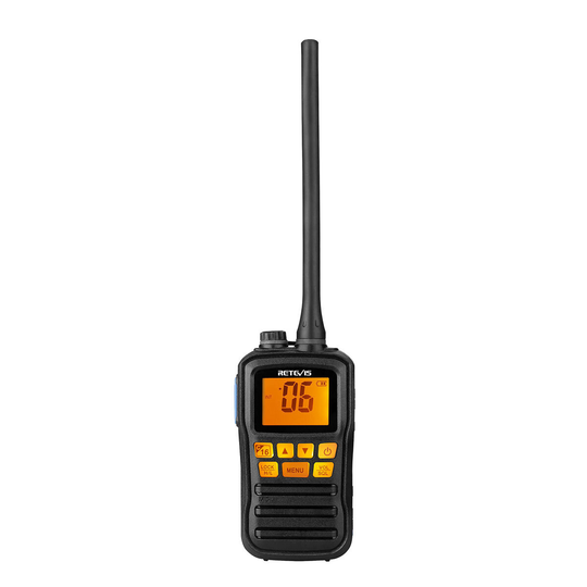 Retevis RM01 3W LCD VHF Marine Transceiver IPX7 Vattentät Handhållen Walkie Talkie Float Vessel Talk Two Way Radio
