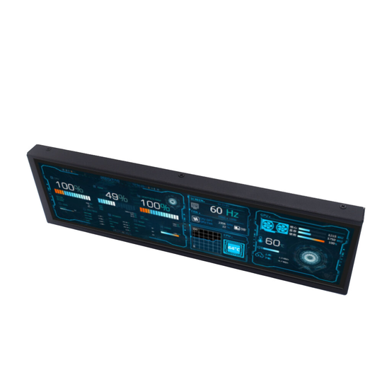 7 tum / 8,8 tum 1920*480 HD IPS Skärmtemperaturkontroll Dynamic Display Desktop AIDA64 Justerbar ljusstyrka för Raspberr