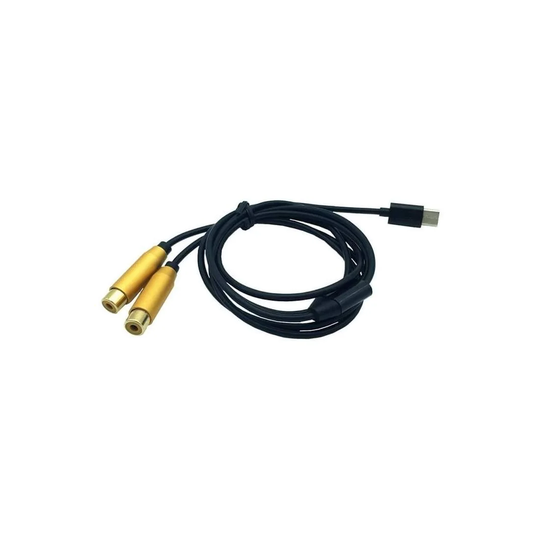 Sovitinkaapeli - USB-C 2x RCA:ksi
