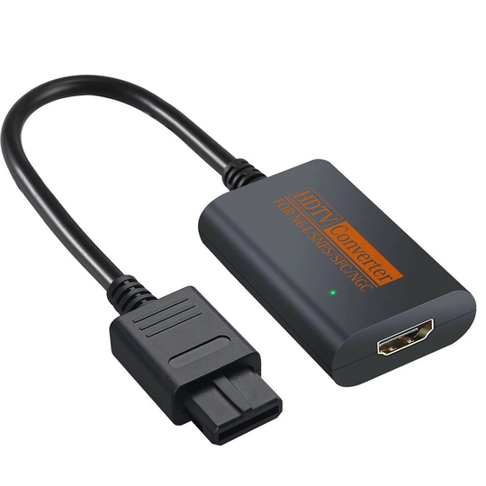 Bitfunx HDMI-kompatibel omvandlingsadapter för NGC/SNES/N64/SFC för Nintendo 64 för GameCube Plug and Play Full Digital
