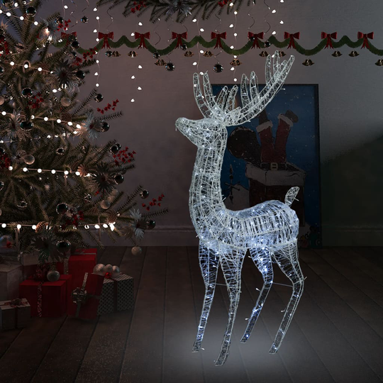 vidaXL XXL Jouluporo akryyli 250 LED-valoa 180 cm kylmä valkoinen