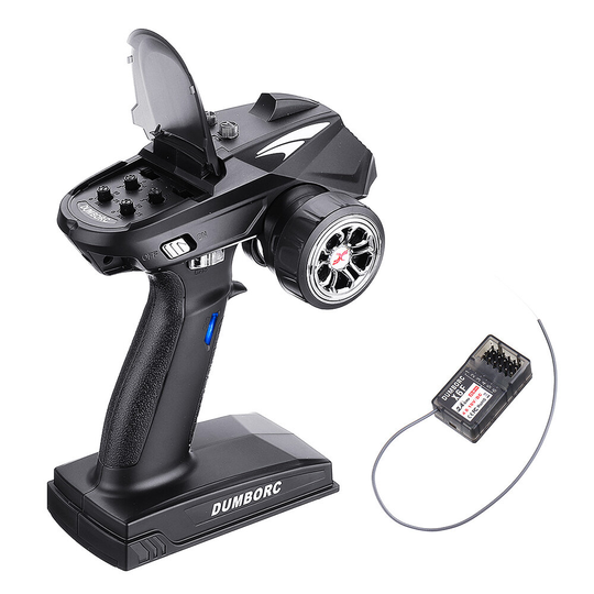 DumboRC X6 2,4GHz 6CH radiosändare med X6F RC-mottagare för RC-fordon Båttankmodeller utan gyrofunktion