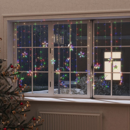 vidaXL Tähti ja kuu keijuvalot kaukosäädin 345xLED värikäs