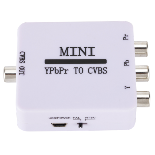 Grwibeou Mini YPbPr till CVBS Video Converter Adapter Färgskillnad till AV Converter 1080P för TV-projektorskärm