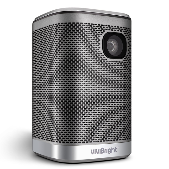 Vivibright L2 Bärbar projektor 4500 Lumen 12000 mAH Batteri HIFI Högtalare för 3D LED Beamer Support 4K Hemmabioprojekto