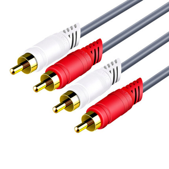 JINGHUA 2RCA till 2RCA ljudkabel Hane till hane Guldpläterad RCA ljudkabel för hemmabio DVD-tv-förstärkare CD-ljudbox