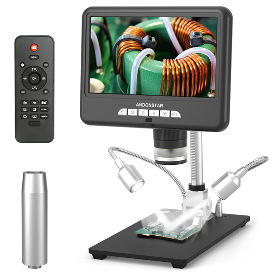 Andonstar AD207S HDMI Digital Mikroskop Långt Objekt Distans Mikroskop Lödverktyg för telefon PCB Reparation med förläng