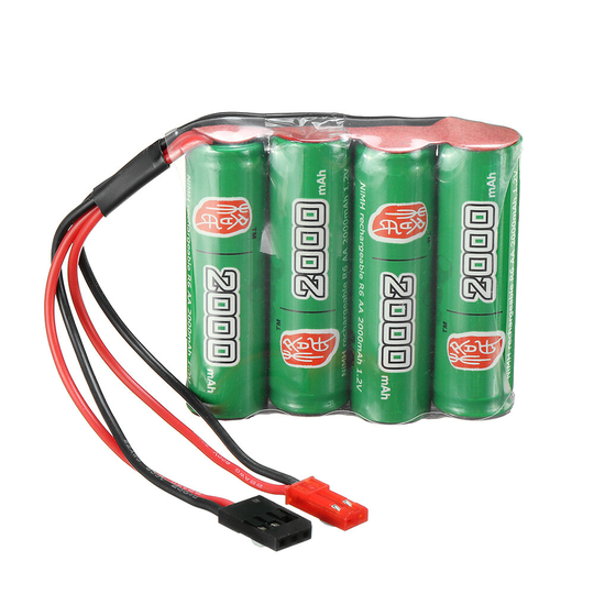 Gens ACE 4,8V 2000mAh AA NiMH batteri JST Futaba Pluggg för RC Radiosändare Mottagare Servo TX