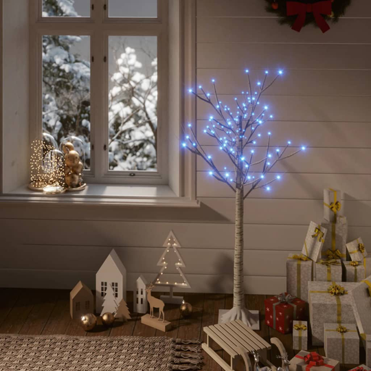 vidaXL Joulukuusi 120 LED 1,2 m sininen paju ulos/sisälle