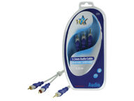 3.5mm stereo uros 2 x RCA uros johto 5 m
