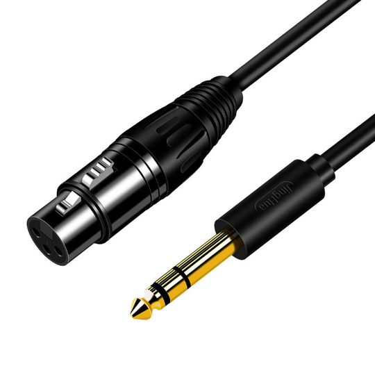 Jinghua A155 XLR hona till 6,35 hane ljudkabelanslutning TRS balanserad XLR ljudkabelblandare mikrofonlinje