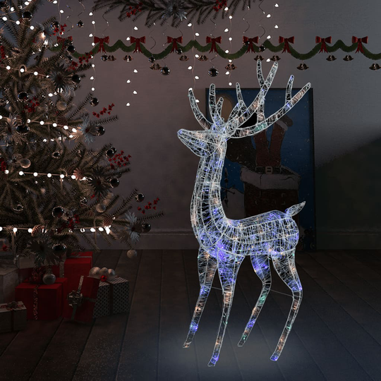 vidaXL Jouluporo akryyli XXL 250 LED-valoa 180 cm värikäs