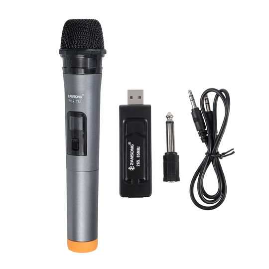 Professionell UHF trådlös mikrofon handhållen mikrofonsystem Karaoke med mottagare och skärm