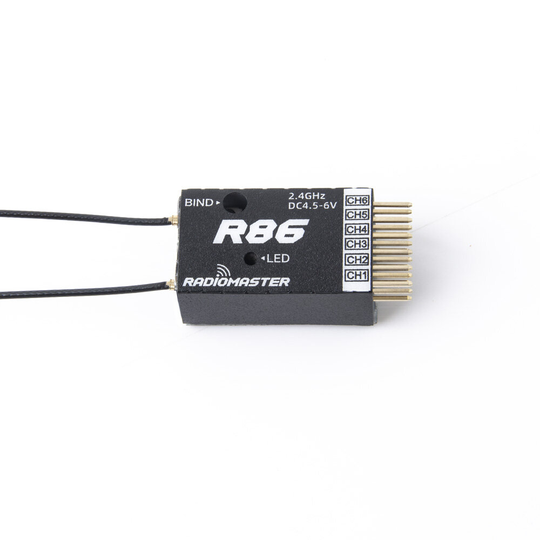 RadioMaster R86 2.4GHz 6CH Över 1KM PWM Nano Mottagarkompatibel FrSky D8 Support Retur RSSI för RC Drone