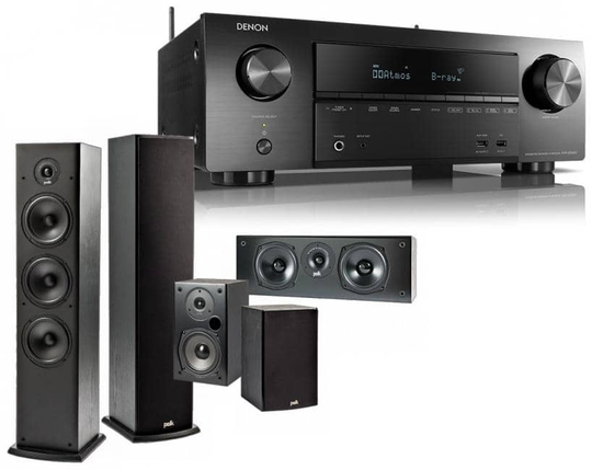 Polk Audio T-series 5.0 + AVR-X1600H kotiteatteri-paketti