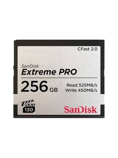 Sandisk 256gb cfast 2.0 extreme pro (write: 450mb/s) -muistikortti