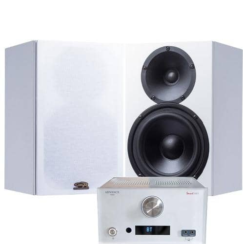 OR-W240 + Advance Acoustics AX-1 stereopaketti, valkoinen