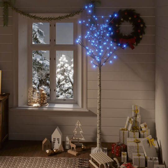 vidaXL Joulukuusi 180 LED 1,8 m sininen paju ulos/sisälle