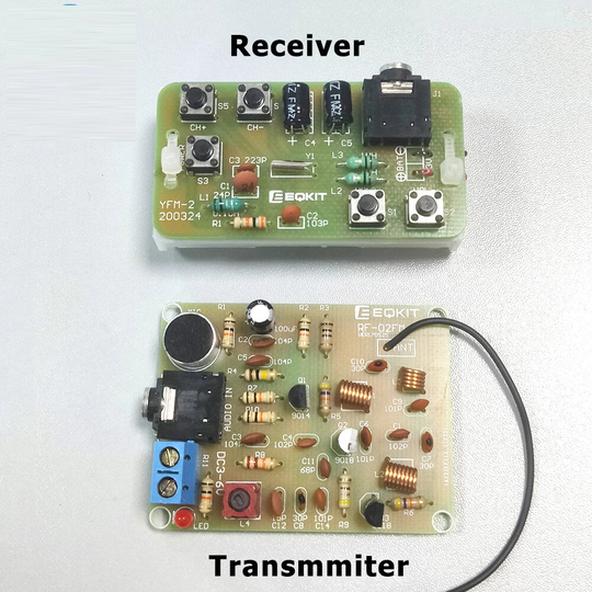 88-108MHz DIY Kit FM-radiosändare och mottagarmodul Frekvensmodulering Stereomottagningskretskort
