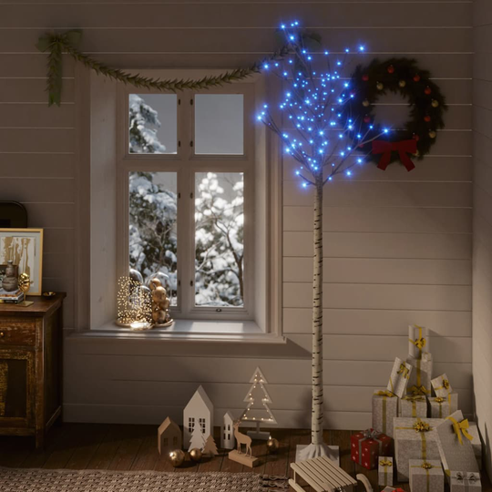 vidaXL Joulukuusi 200 LED 2,2 m sininen paju ulos/sisälle