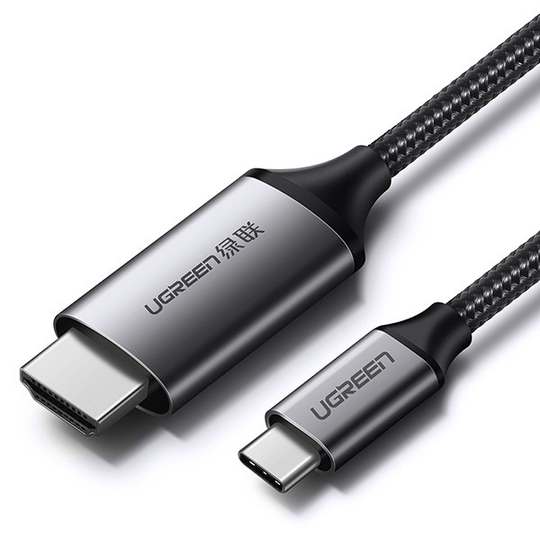 Ugreen USB-C HDMI uros - uros kaapeli 1.5m - Musta harmaa