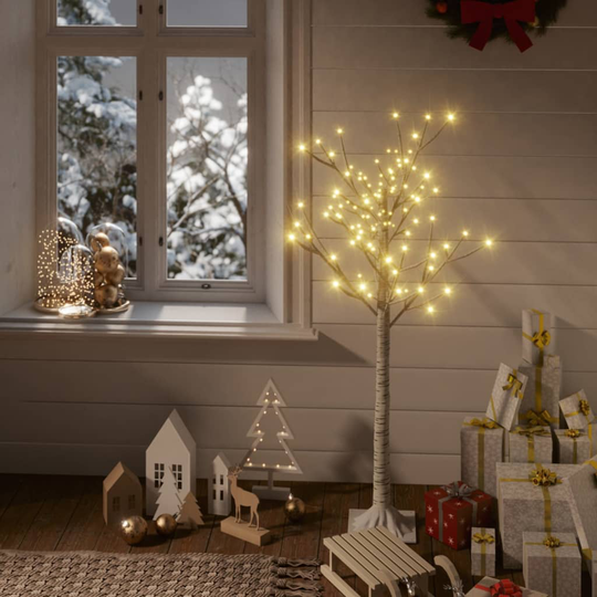 vidaXL Joulukuusi 120 LED 1,2 m lämmin valkoinen paju ulos/sisälle