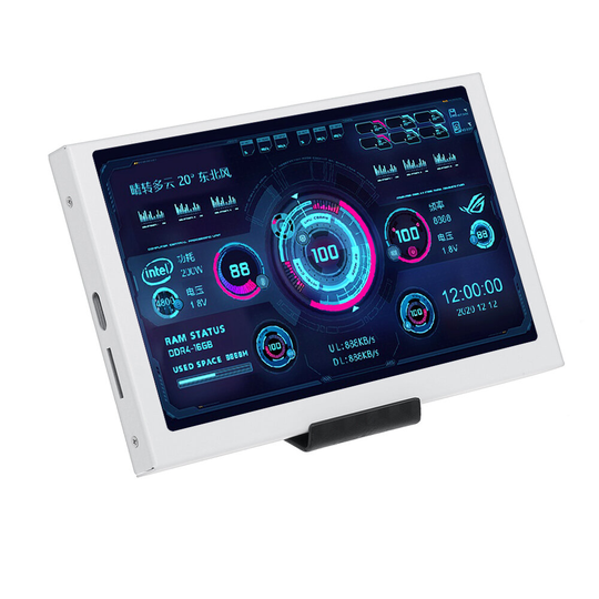 Vit 5,0 tum IPS TYPE-C sekundär skärmsats CPU GPU RAM HDD Monitoring USB Display Freely AIDA64 for Mini ITX Case Support