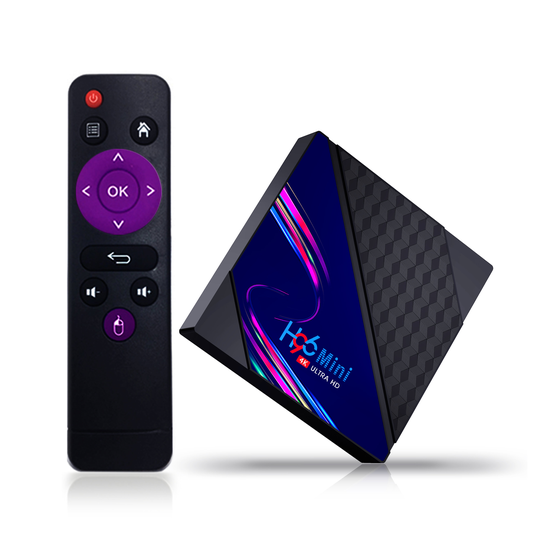 H96 Mini V8 RK3228A DDR3 2 GB RAM eMMC 16 GB ROM Android 10.0 4K HD TV Box Stöd TikTok TV Control 2.4G Wifi Bluetooth 4.
