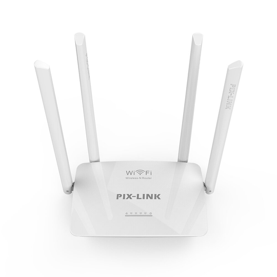 Pixlink 300Mbps trådlös router Dual Band WiFi Repeater Signal Booster Gigabit signalförstärkare med 4 externa antenner L