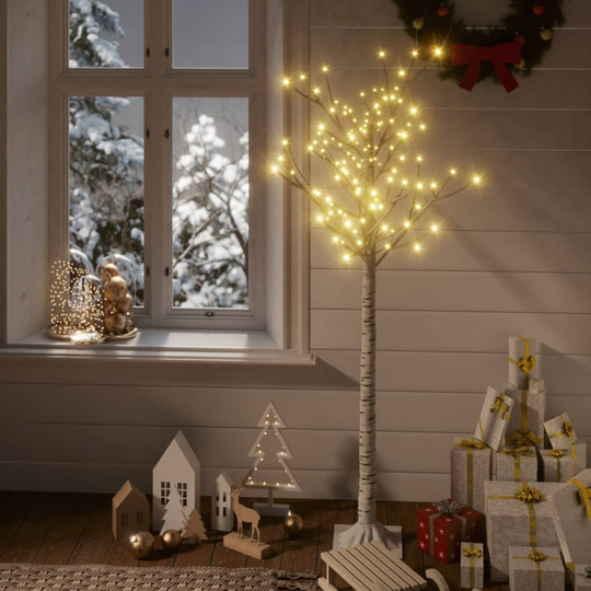 vidaXL Joulukuusi 140 LED 1,5 m lämmin valkoinen paju ulos/sisälle