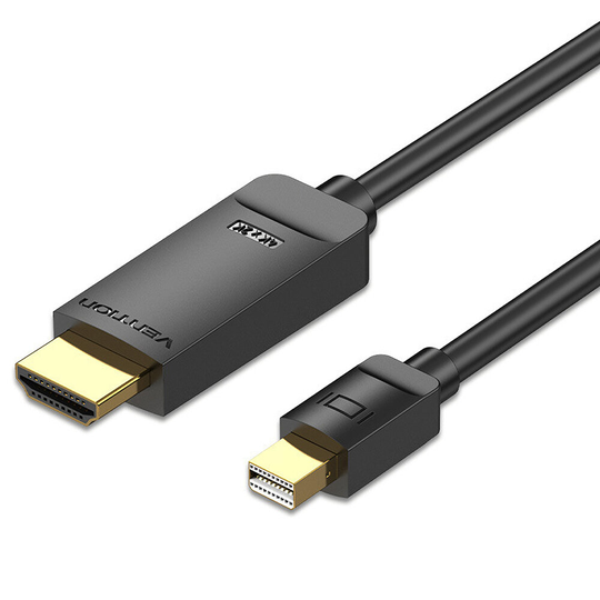 Vention HAHB Mini DP till HDMI kabel Mini DP hane till HDMI hane anslutningskabel 4K 30Hz kontakt för bärbar projektor T