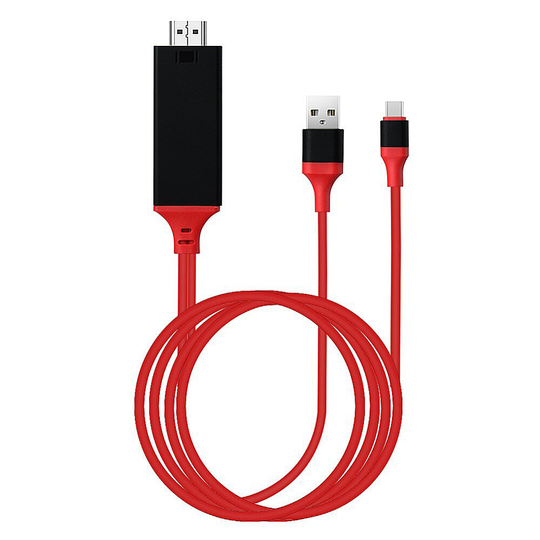 2M USB3.1 Type-C till HDMI-omvandlarkabel 4K UHD 30Hz TV-skärmdongel kompatibel med projektor TV Adapterkabel för samma