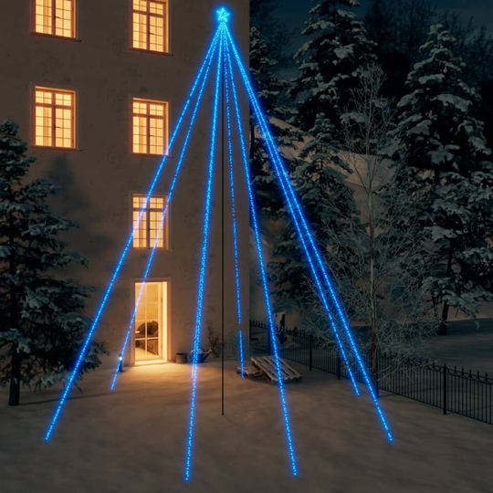 vidaXL Joulukuusen valot sisä-/ulkokäyttöön 1300 LED-valoa sininen 8 m