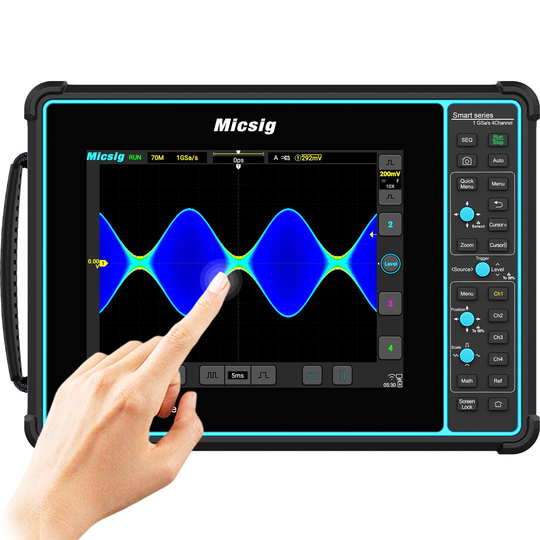 Micsig STO1004 Smart Tablet Oscilloskop 4 Kanaler 100MHz 1G Sa/S Digital Scopemeter 8GB APP-kontroll