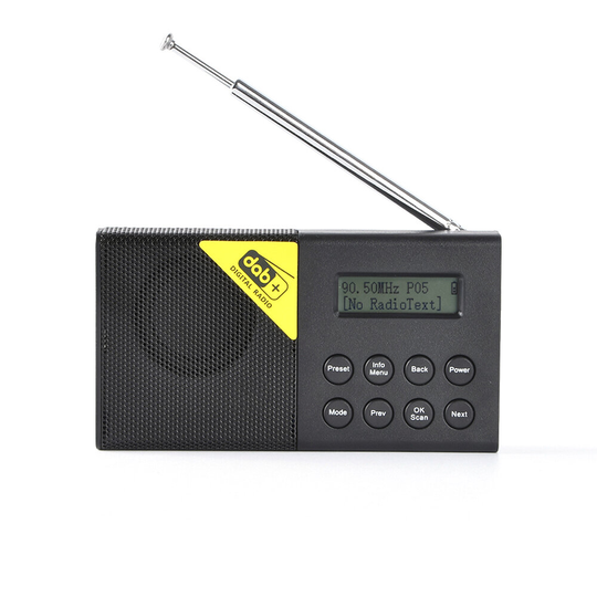 BP-PC3 DAB-radio Bärbar FM-mottagare blutooth 5.0 LCD-skärm Uppladdningsbar sändningsradio med teleskopantenn