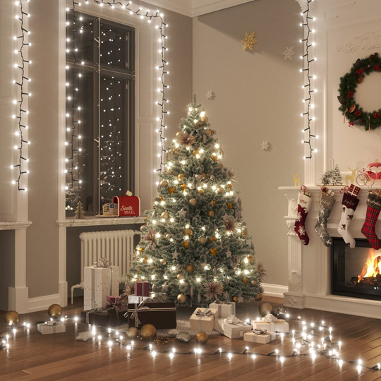 vidaXL Kompakti LED-valonauha 1000 LED-valoa kylmä valkoinen 25 m PVC
