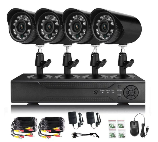 GUUDGO 4CH AHD5 IN 1 Övervakningskamerasystem AHD Säkerhet Nätverk WiFi HD Monitor Hem