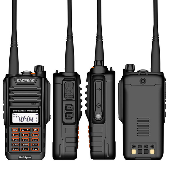 BAOFENG BF-UV9RPLUS 8W IP68 Vattentät Walkie Talkie 128-kanaler 400-520MHz Dubbelmärkt tvåvägs handhållen radio VHF UHF