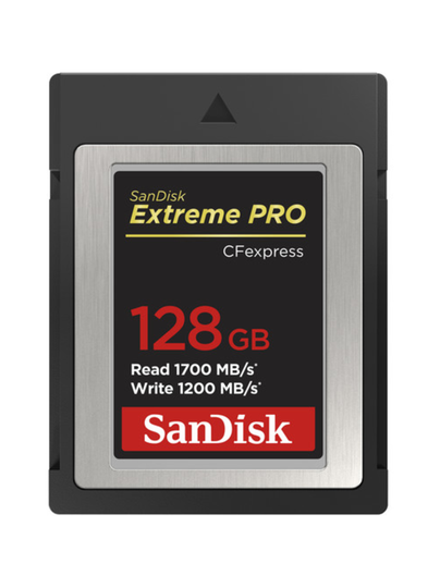 Sandisk extreme pro 128gb cfexpress (write:1200mb/s, read: 1700mb/s) muistikortti