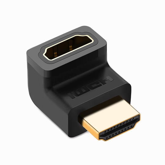 UGREEN 90/270 graders rätvinklig adapter Guldpläterad 4K HDMI-kontaktadapter för TV-bärbar dator