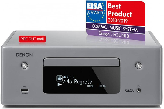 Denon CEOL RCD-N10 mikrosarja preout, harmaa