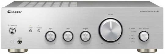 Pioneer A-10AE stereovahvistin, hopea