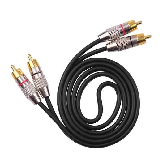 2RCA till 2RCA manlig plugg stereo ljudvideokabel för Karaoke DVD-högtalarförstärkare