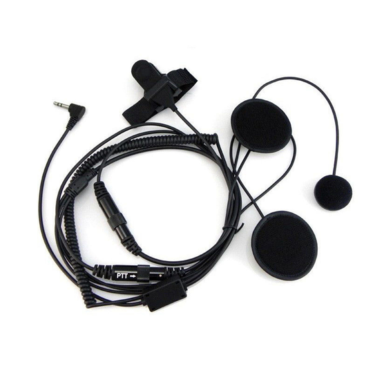 1 Pin Full Face Stäng Motorcykel Hjälm Headset För Motorola Walkie Talkie Radio