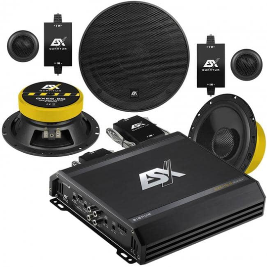 ESX Audio Quantum QXE6.2C 6.5" erillissarja + SXE110.2 vahvistin